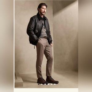 Tailored-Fit Wool Blend Trouser light brown size 31/32